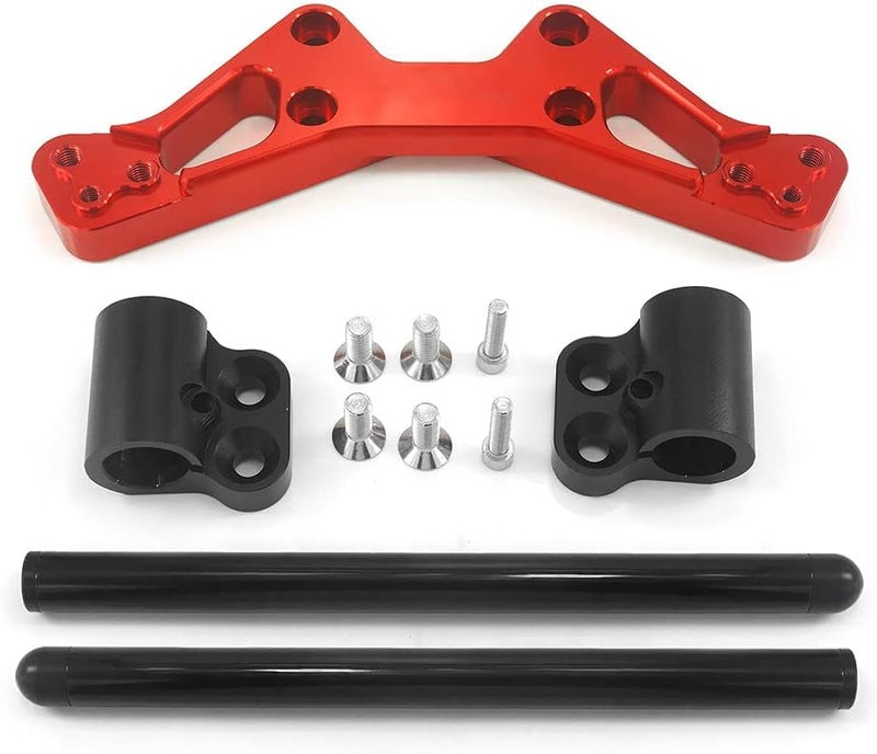 HENOMO Aluminum Motorcycle Handlebar Risers Adjustable Handle Bar Kit Sport For MSX125 Grom MSX 125 2013-2021 2022 2023 2024 2025 (Red) - Image 4